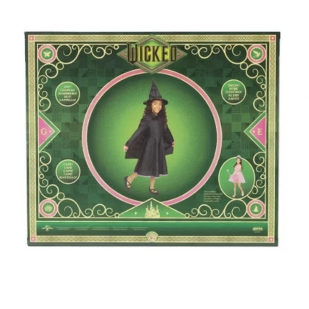 Wicked Elphaba Dress-Up Set, Size 4-6 Black Defying Gravity Jakks Universal NWT!